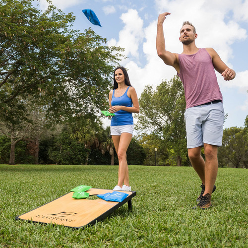 Set De Juego Cornhole Mdf 2x3 Pies Con 8 Bolsas