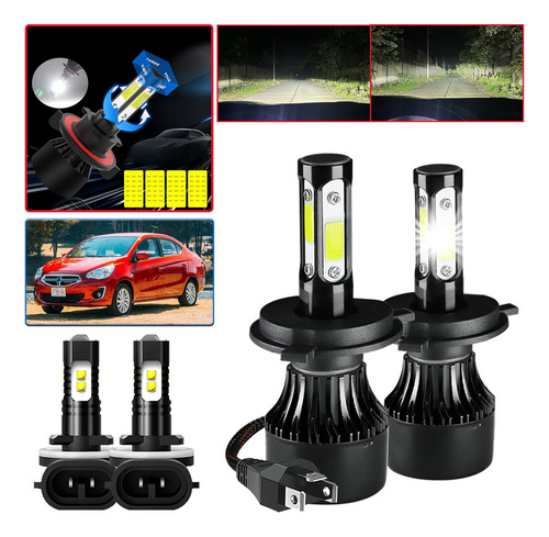 Kit Faros Led 12000lm Luz Alta Y Baja/niebla Para Dodge