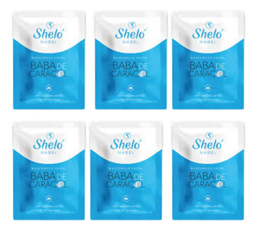 6 Pack Mascarilla Facial Baba De Caracol Shelo