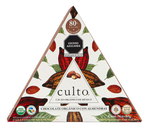 Chocolate Culto 80% Almendra Amargo 80g