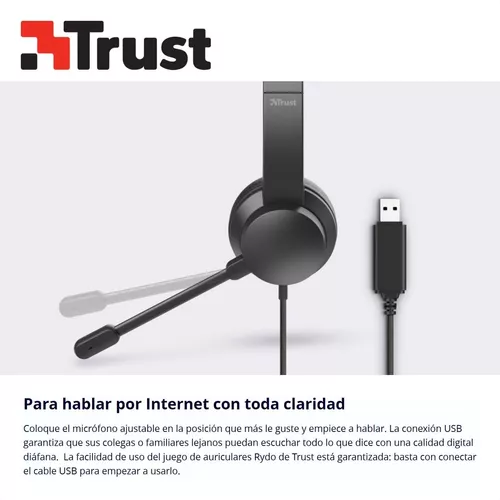 Auriculares diadema con cable microfono control