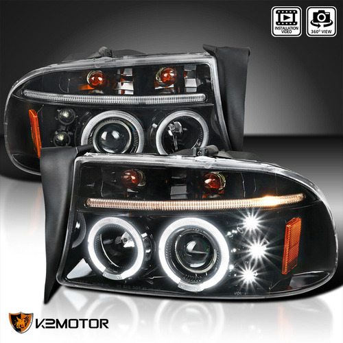 Par Faro Negro Led Dodge Durango Slt 2000 5.2l