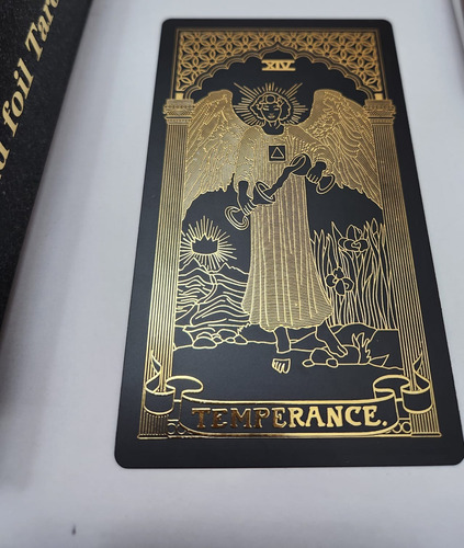 Cartas Mazo Tarot Foil Black Negro Dorado Resistentes