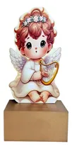 Comprar Alcancia Mdf Recuerdo O Centro De Mesa Para Bautizo Niño Angelito Dorado