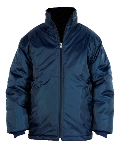 Campera Azul Tracker Capucha Y Forro Polar Por Mayor Negro Xxl