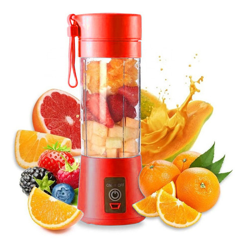 Imagem 1 de 7 de Mini Liquidificador Portatil Com 6 Laminas Usb Ud600