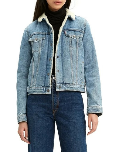 Campera De Corderito Levi's Sherpa Jean Mujer