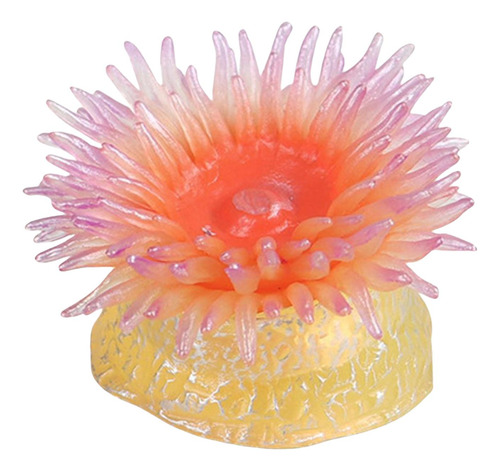 Sea Life Sea Anemone Tank Decoración Pequeña Amarillo