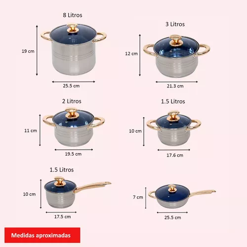 Bateria Cocina Ceramica 3 En 1 Induccion Electrica Gas 10 Pz