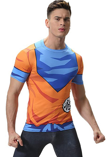 Playera Dragon Ball Goku Go Kanji 2.0 Cosplay Ejercicio Gym