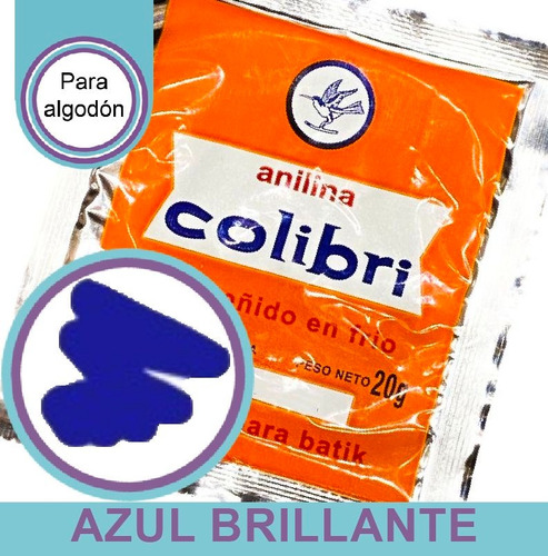 1 Sobre De Anilina Colibrí Para Teñido En Frio - Algodón