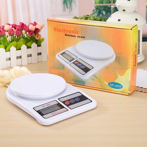 Báscula de cocina digital SQ Cozinha SF-400 pesa hasta 7kg blanca