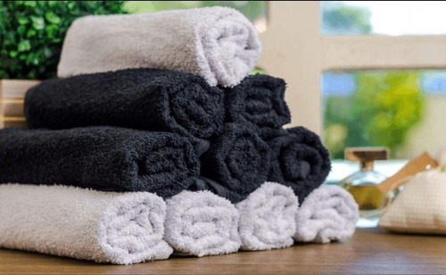 Kit 50 Toalhas De Rosto Para Salão De Beleza Barbearia Hotel Blanca