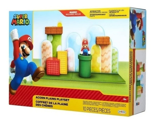 Super Mario Set Llano Bellotas Nintendo Regalo Niño