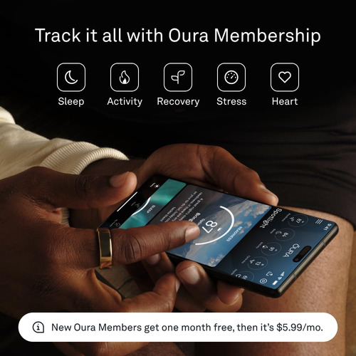 Monitor Para Dormir Smart Ring Oura Gen3 Horizon Stealth, Ta