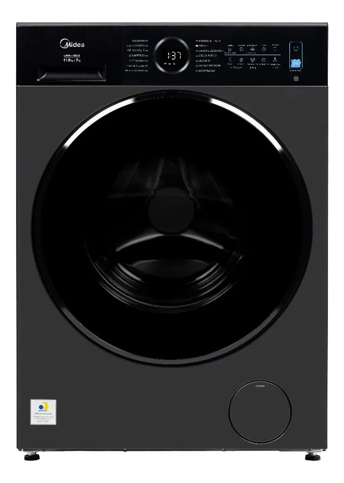 Lava e Seca 11,5kg Titanium Slim Midea Conectada 12V