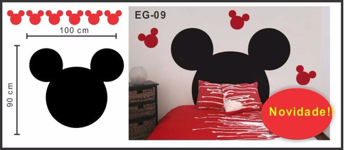Adesivo Papel Parede Cabeceira Quarto Infantil Mickey Disney