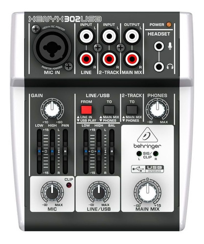 Mixer Interface Usb Mic / Linha Usb Behringer 302usb