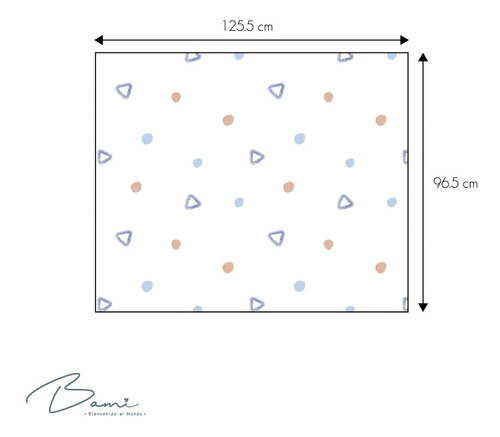 Bami Manta Cobija De Franela Para Bebe Estampado Circulos
