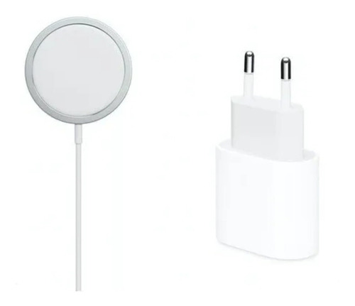 Imagen 2 de 7 de Cargador Inalámbrico Magsafe iPhone 12 13 + Adaptador 20w