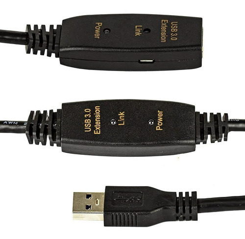 Extensão Usb 3.0 Ativo Repetidor Macho Fêmea 30 Metros