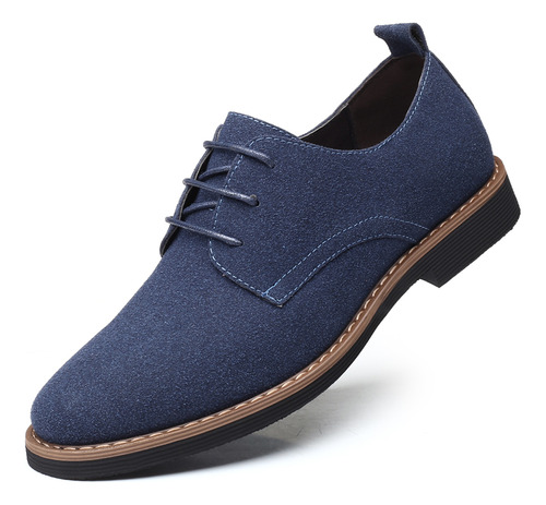 Zapatos Oxford Casual De Cuero De Ante Para Hombre