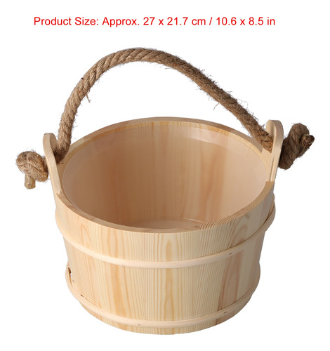 Cubo De Sauna De 6 Litros, Accesorio Para Baño De Vapor Y Sp