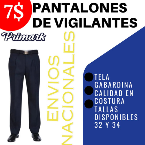 Pantalones Para Vigilante En Tela Minimax Tallas 32- 34