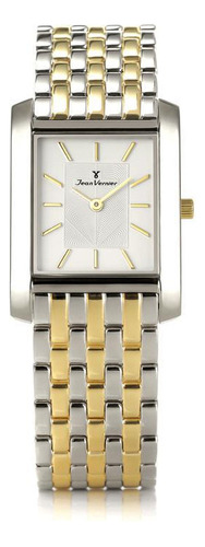 Relógio Pulso Jean Vernier Unissex Aço Bicolor Jv02012