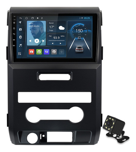 Estéreo Android Para Ford Lobo F-150 2009-2014 Cámara Gps Bt Color Negro