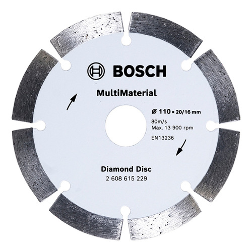 Disco Diamantado Segmentado Bosch 110mm X 20mm Standard