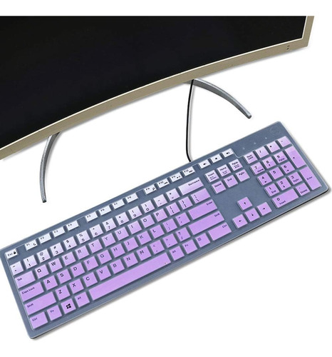 Funda Para Teclado Para Kb216 Con Cable Y Dell Km636 Inalámb