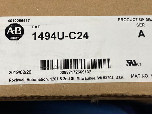 New Allen Bradley 1494u-c24 Ser A Cable Mechanism 4 Ft 2 Ccf