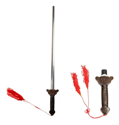 Trick Prop Toy, Espada De Acero Inoxidable, Espada Opaca Par