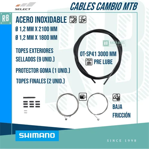 Kit De Cables Shimano Cambio C forro Y60098021 Racer Bikes