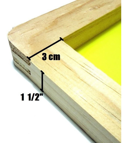 10 Marcos Madera (1 1/2 Pulgada) Malla 90, 50x60 Cm