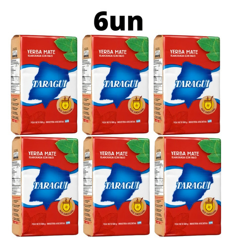 6 Ervas Mate Taragui Para Chimarrão Importada Argentina 500g