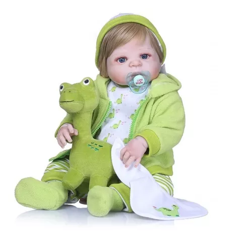 Boneca Bebê Reborn Menino Realista Bebê 100% Silicone