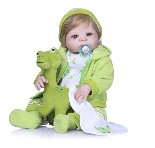 Bebe Reborn Menino 100% Silicone 57 Cm - Gael em Promoção na