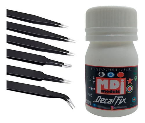 Decalfix Fijador Calcas Kit 6 Pinzas Brucelas Para Maquetas