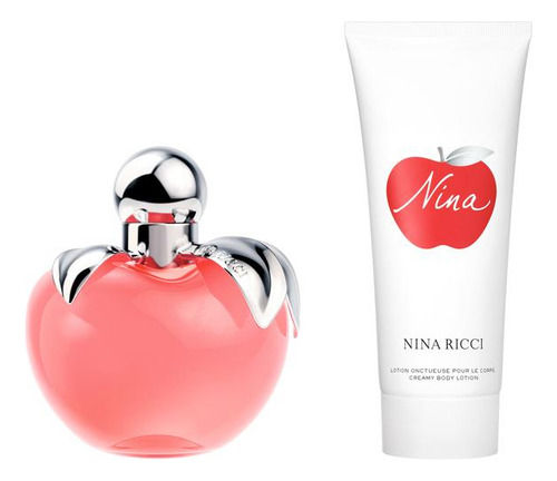 Kit Coffret Nina Ricci Nina Edt Para Mujer 100 Ml 75 Ml Edt 100 Ml