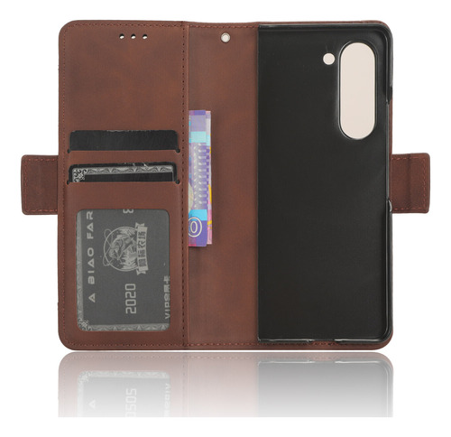Compatível Com Samsung Galaxy Z Fold 5, Capa De Couro Pu Fli
