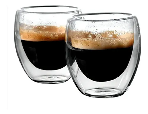 comprar Copo Vidro Duplo Café Expresso Chá Capuccino 2 Peças 100ml