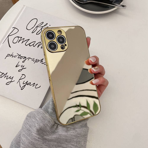 Funda Protectora Acrílica Efecto Espejo Para iPhone X Xs Max Xr 11 12 13 14 15 16 Pro Max 14plus 15plus 16plus