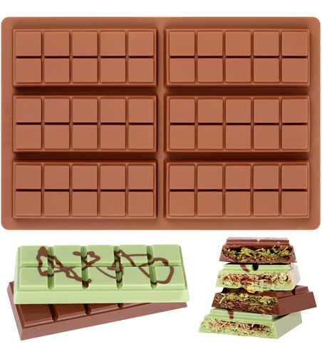 Molde De Barra De Chocolate Antiadherente Para Chocolates