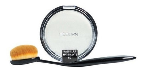 Kit Matificante Hd Brocha Heburn Maquillaje Profesional 