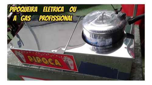 Pipoqueira Eletrica Ou Á Gás Profissional  Inox +brinde