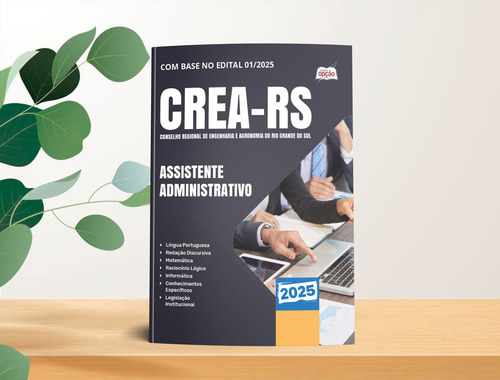 Apostila Completa Assistente Administrativo - Crea Rs 2025 - Editora Opção