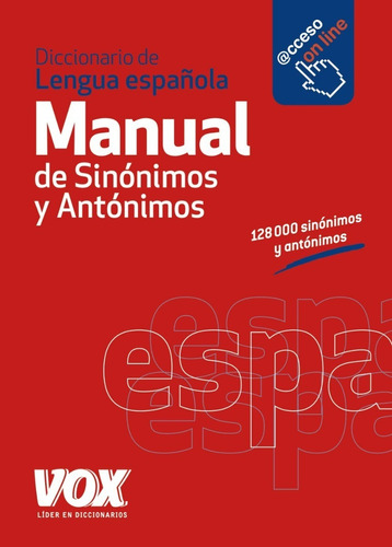 Diccionario Manual De Sinonimos Y Antonimos Ed Vox Tapa Dura