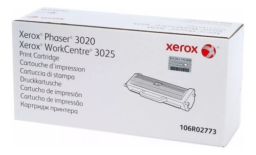 Toner Xerox 3020 3025 Original 106r02773 Carga Completa